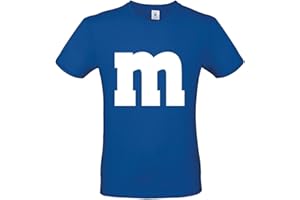 Alsino MM Shirt T-Shirt 100% Baumwolle M&M Unisex Kostüm Verkleidung M und M Gruppen T-Shirt - Karneval Fasching JGA Festival Damen & Herren