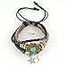 Ukamshop(TM)1PC Charming Vintage Cross Bracelet Infinity Love Leather Rope Infinite Bangle For Girls Boys Womens Mens (Pentagram Flowers)