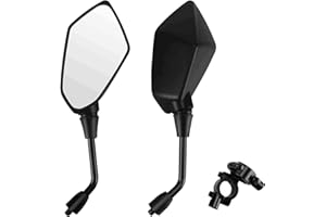 Yizhet Specchietti Moto Specchio Retrovisore Posteriore Universale Motocicletta per otorcycle Rearview Side Mirror with 10mm Bolt 7/8" Handlebar Clampper per Street Bike Sport Bike Scooter Cruiser