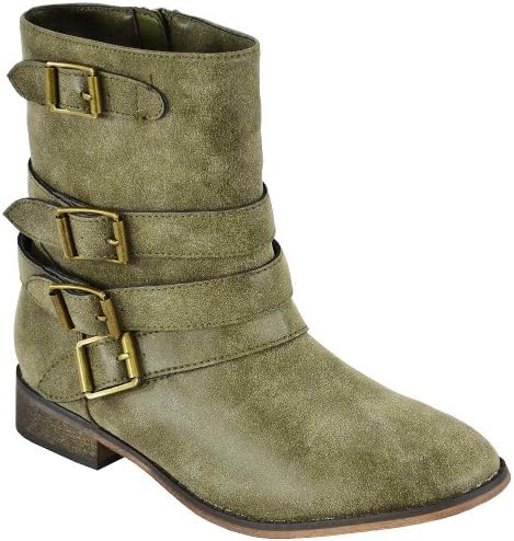 Breckelle Women's Clayton-11 Casual Boots, Green, 4 M UK