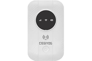 CISSIYOG 4G Mobiler WLAN Router, Tragbares Reise WLAN bis zu 150Mbit/s, Mobiler WiFi Hotspot, 3650mAh Akku, Typ-C Schnittstelle, unterstützt SIM Karten, Unterstützt 10 Geräte, für Reisen, Zuhause und Camper