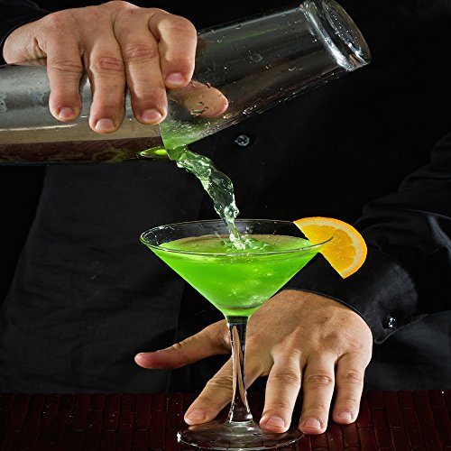 Cocktail Shaker Set 4-teilig Edelstahl Bar Werkzeug-Set mit Shaker und Glas, zwei Bar Jiggers, Hawthorne Sieb, Twisted Bar Löffel Cocktail Mixologist Set - 5
