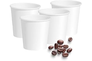 Artic North Company Eco & Natural 400 Vasos Desechables De 120ml, Vasos Cartón Para Café, 100% Biodegradables, Reciclables, Apto Para Bebidas Caliente, Ideal Para Oficionas