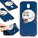 Produktbild Everainy Samsung Galaxy J7 2017 Hülle Silikon Bumper Gummi Cover Hüllen für Galaxy J7 2017 Handy Handyhülle Prägen Stoßfest TPU Gel Stoßstange Schutzhülle (Eule)