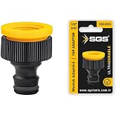 SGS Musluk Adapt&ouml;r&uuml;, Plastik, Sarı, 1/2-3/4 İn&ccedil;, SGS4265, Kutu İ&ccedil;inde, 1 Adet