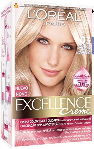 L'Oréal Paris Excellence Crème Coloración, Triple Protección, Tono: 03-90 ml