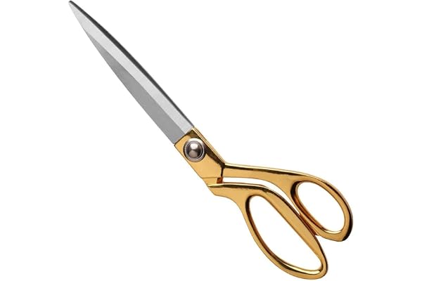 UNEQUETREND Tailor Scissors Professional 10.5" Gold Plated Stainless Steel Professional Shears Heavy Duty, 26 x 7 Centimeters