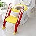 Produktbild PRDX WC-Sitz WC-Leiter WC-Leiter WC-Sitz Kinder-TöpfchenTraining WC-Leiter Sitz Kinder-WC-Trainer Faltbare WC-Trainingsleiter mit Spritzschutz und Griffe für Toddles , red
