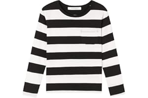 DYBKER Jungen Mädchen Baumwolle Langarm Gestreifte T-Shirts Kinder Tee Alter 4T 5 6 7 8 9 10 11 12 Rundhalsausschnitt Shirt