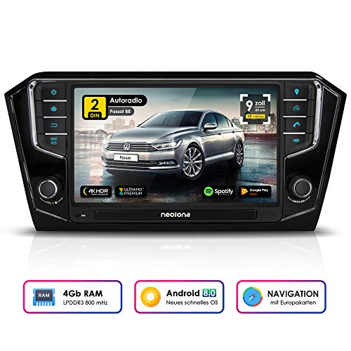 NEOTONE WRX-905B8 Autoradio für VW Passat B8 | Can-Bus integriert | Navigation mit Europakarten 2019 | DAB+ | 4GB Arbeitsspeicher | 32GB ROM | USB | Octa-Core | 4K Ultra HD | WLAN | Bluetooth | RDS