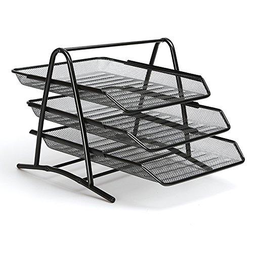 ABO Briefablage Office mit 3 Fächern, Drahtmetall, schwarz, Ly-9205 - 3