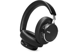 AKG N9 Hybrid Over-Ear Casque – Son cristallin sans Fil, True Adaptive Noise Cancelling, Qualité d’Appel certifiée Zoom, 100h d’autonomie, Bluetooth, USB-C, Noir