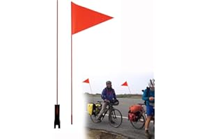 Anjinguang Bicycle Safety Flag, 60cmx2 Kid Bike Cycles Safety Flag Pole, Fiberglass Flag Poles Bicycle Mounting Waterproof Flag Bicycle Pennant for Kids Girls and Boys Cycling
