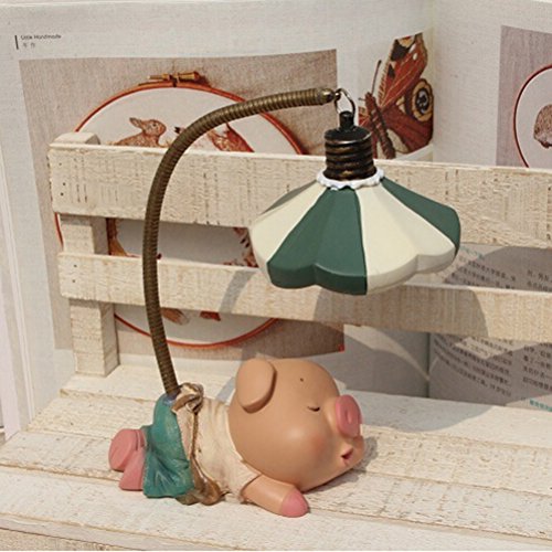 PIXNOR LED Tischlampe Batterie Nachtlichter LED Lieblingsbuch Schreibtischlampe (grinsenden Schwein) - 8