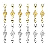 【Schnelle Verbindung】Mit 2 Karabinerverschlüssen an ihren 2 Enden versehen, wodurch sie einfach zu befestigen sind, können sie zum schnellen Verbinden beider Enden von Halsketten, Armbändern usw. verwendet werden.