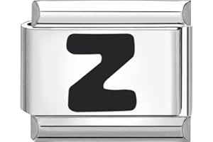 papasgix Italian Charms Module Buchstaben A-Z für 9mm Italian Charm Bracelet DIY Italian Style Charms für Damen Abnehmbar Italienisches Charm Armband Zubehör Mädchen Junge Geschenk