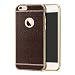 Produktbild Hülle für iPhone 6 / 6S. Kratzfestes TPU, Edel, hochwertiger Look, Rand aus Gold / Chrome (Kaffee-Braun)