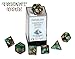 Price comparison product image "Treant" Halfsies Dice - 7 die polyhedral rpg gaming dice set - Forest Green & Bark Brown