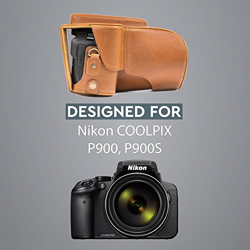 MegaGear MG980 Etui de Protection avec Bandouli re Acc s batterie en Cuir pour Appareil photo Nikon Coolpix P900 P900S Marron clair reviews MegaGear MG980 Etui de Protection avec Bandouli re Acc s batterie en Cuir pour Appareil photo Nikon Coolpix P900 P900S Marron clair