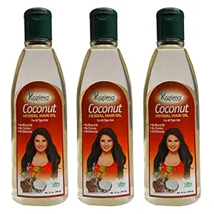 KAZIMA Coconut Herbal Hair Oil Ideal For Reduces Hair Fall, Hair Fall control, Hair Growth & Dandruff (100ML) (Pack of 3)