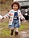M&Co Baby Girls Long Sleeve Striped Pattern Fluffy Round Neck Chenille Knit Cardigan Oatmeal 12/18 Mnth
