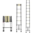 Multibao Telescopic Loft Ladder 3.2m/10.5ft Telescoping Ladder Aluminum Lightweight Portable Extendable Extension Step Attic Ladder for Multipurpose, 150kg Capacity 11 Steps