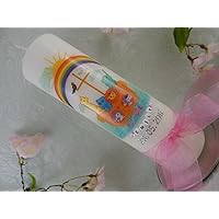 Taufkerze Arche Noah bunt Taufkerzen Tiere Junge Mädchen 250/70 mm mit Name und Datum