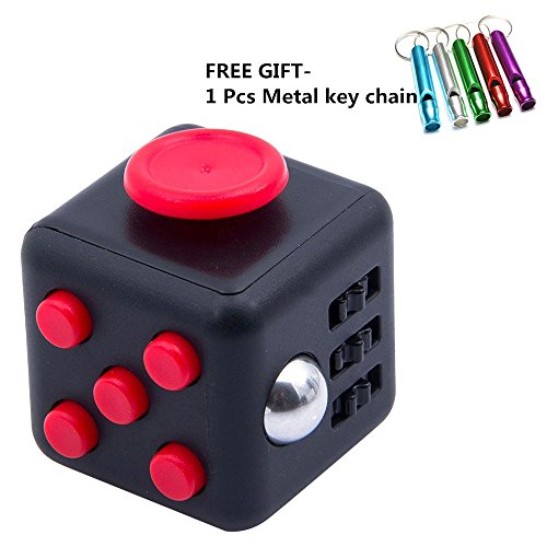 Fidget Toy Cube Relieves Stress and Anxiety for Children and Adults Funny Office Gift (Red/Black) Fidget Toy Cube Relieves Stress and Anxiety for Children and Adults Funny Office Gift (Red/Black)