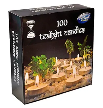 PROSPERRO LUMO Parrafin Wax Tea Lights, Set of 100, Unscented