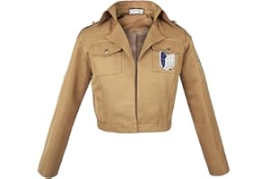 COOLCHANGE Chaqueta de uniforme del Cuerpo de Exploración de los fans de Ataque a los Titanes | Tallas: S-XXL