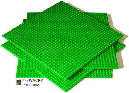 4 Pack Green Baseplates (Green) by The Wacky Warehouse