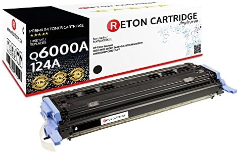 4 Original Reton Toner, compatible, upwards ( ISO-standard 19798 ) replaces Q6000A Q6001A Q6002A Q6003A HP 124A HP Color Laserjet 1600 2600N 2600DN 2605DTN HP Color Laserjet CM1015 CM1015MFP CM1017 CM1017MFP - Black