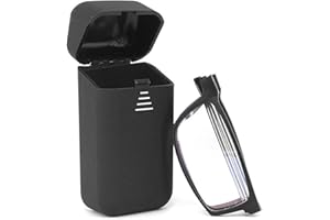 MMOWW Gafas de Lectura Plegables Bolsillo Portátil, Lector de Bloqueo de Luz Azul, Bisagra de Resorte Con Patillas Telescópicas y Caja Elástica Ultraligera de Moda (Negro, +1.5)