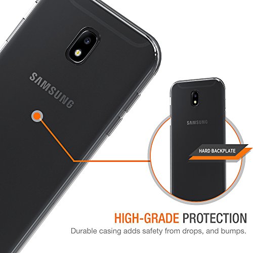 iVoler Funda Samsung Galaxy J7 2017  Slim Fit Samsung Galaxy J7 2017 Funda Carcasa Case Bumper con Absorci  n de Impactos y Anti-Ara  azos Espalda Case Cover para Samsung Galaxy J7 2017 -Transparente