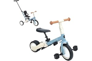 Olmitos - Triciclo Evolutivo de Bebé 5 en 1 GYRO + - Bicicleta Niños Desde 1 Año hasta 5 años - De Triciclo a Bicicleta con o sin Pedales – Adaptable y transformable (Gyro, Azul)