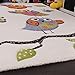 Children's Rug, Cute Owl in Cream / Blue / Orange / Green 200x290 cm