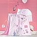 Exclusive cute baby bed linen "Little" 100% cotton: duvet cover 100x135 + pillow case 40x60 with zipper: a magical eye-catcher in the nursery. (Set with 2 pcs.)