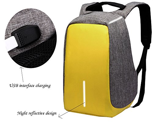 DOXUNGO Unisex USB Charging Port  44 11 26cm  Laptop Backpack College Backpack Briefcase Bag Backpack Business Bag  anti-theft   Schwarz 