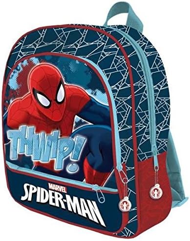 Spiderman AST4012 Children's Backpack, 41 Centimeters, 3 Zippers, Adaptable To Cart Trolley
