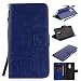 Produktbild Lonchee Xiaomi Redmi Note 4 Wallet Tasche Brieftasche Schutzhülle , Paar Löwenzahn geprägt Muster Design Hochwertige PU Leder Folio Tasche Case Hülle im Bookstyle mit Standfunktion Kredit Kartenfächer (blau)