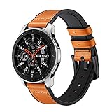 Armband für Samsung Galaxy Watch 42mm, Armbänd Lederarmband Ersatz Band Silikon Verschluss Kompatibel für Samsung Galaxy Watch 42mm (Orange)