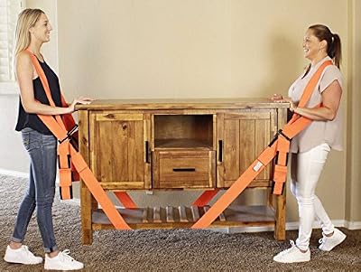 FXY Sangles de Levage et de Déménagement pour 2 Déménageurs Supporte Jusqu’à 362 kg Déplacer Articles Lourds Sans Causer de Douleurs Dorsales, 2-Person Shoulder lifting and moving system, 1
