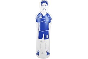 1.6m Mannequin de Football, Gonflable Football factice Gardien pour dribbles Mur Passant des Exercices, Libre Kick Defender Mur Entrainement Football, 0.35m PVC Sac De Boxe pour Formation De Boxe