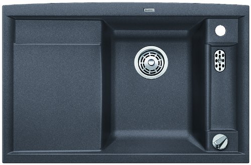 Blanco Axia II 45 S Felsgrau Einbau Granit-Spülbecken Grau Auflage Küchenspüle