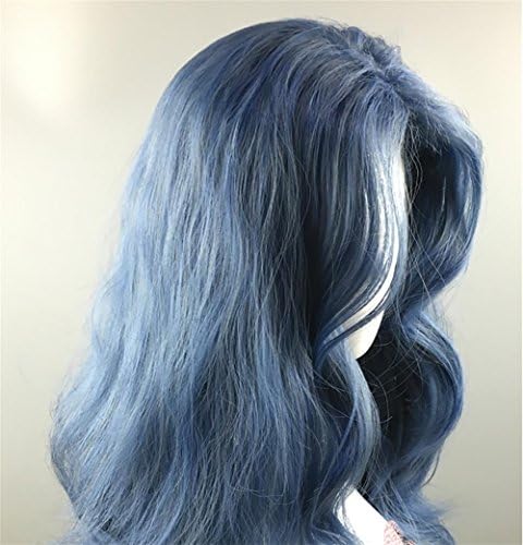 BMDHA Wig Long Curly Hair Blue Magic Forest Witch ，Halloween/Cosplay