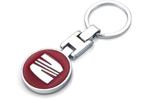 BIGROUP Porte-clés de voiture en métal chromé 3D - Pendentif clé en alliage de zinc - Cadeaux de famille - Pour homme et femme