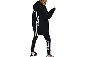 WZYYDS Femme Survêtement Ensembles Tenues Sport Femme A Capuche Zippé Vestes Automne Hiver Chaud Épais À Manche Longue Sweat Pull À Capuche Et Jogging Pantalons Ensemble De Sport