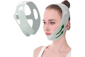 ZOPJUMA Bandeau Double Menton Réutilisable,Bande de Serrage du Menton en Forme de V,Convient à toutes les formes de visage,vert