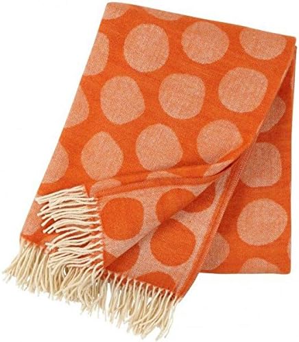 Klippan Dotty Orange Merino &amp; Lambs Wool Throw