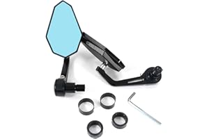 Xitomer Motorbike Bar End Mirrors Fit for YZF-R125 MT-09 FZ-09 MT-125 2014-2021 MT-07 FZ07 2013-2021 XSR900 /XSR700 2018 2019 2020 2021 FZ1/FZS1000 Fazer Rear View Mirrors Side Mirrors (Black)